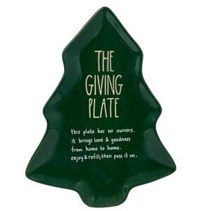 Rae Dunn The Giving Plate Christmas Tree NEW!